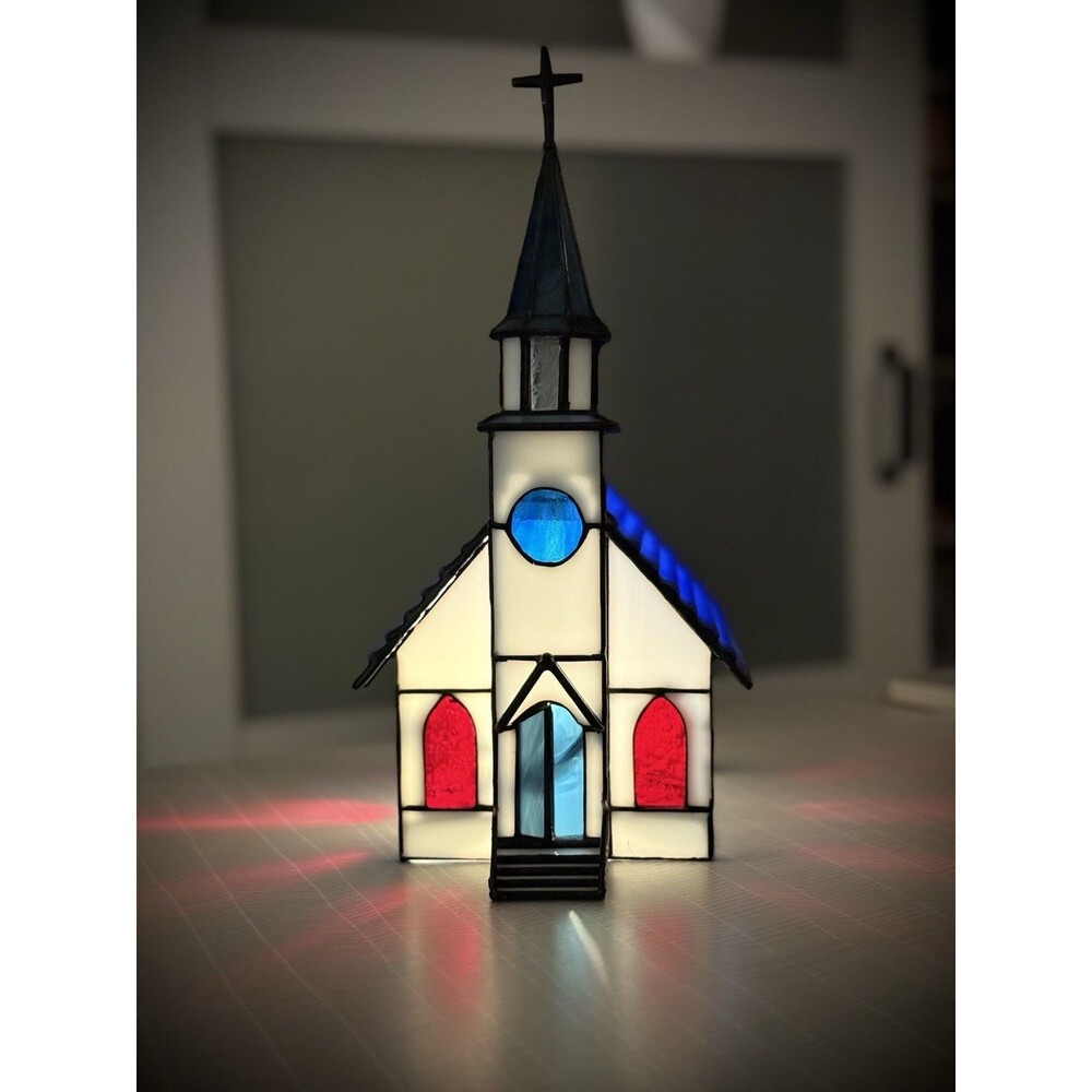 Bill Job Tiffany Style Stain Glass Country Church Chapel